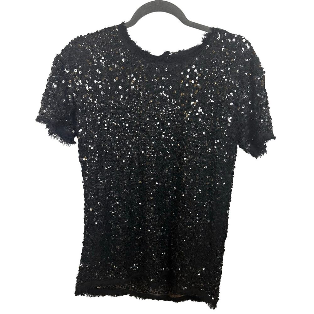 Gryphon New York Fully Sequin Blouse Women's Small Indie Sleaze 2010s Glam